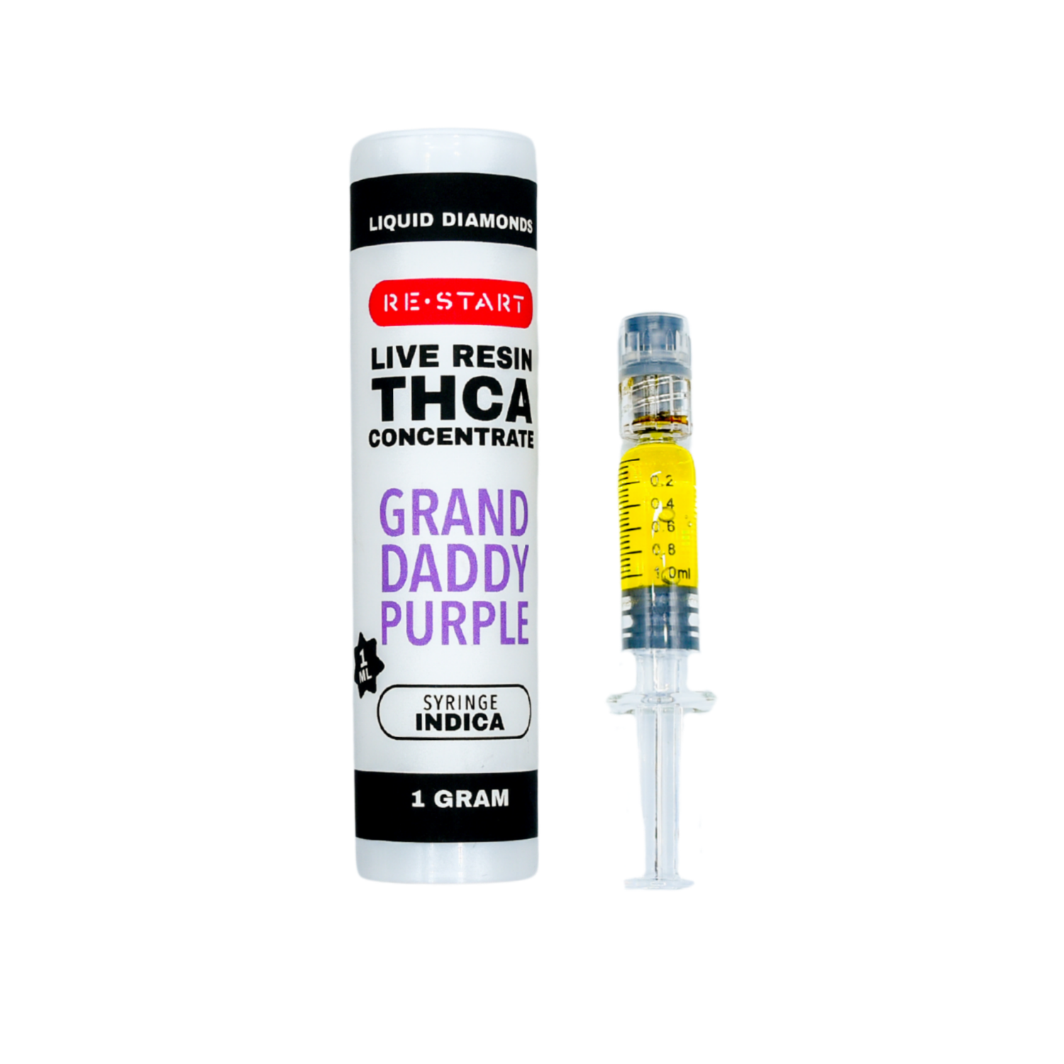 THCA Live Resin Dab Syringe (I) Granddaddy Purple + Free Accessory / 1ml/1G